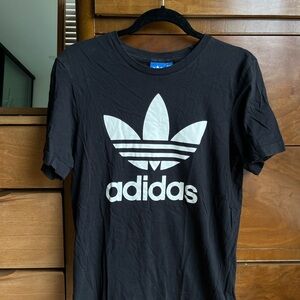 Adidas Black T-Shirt with White Logo